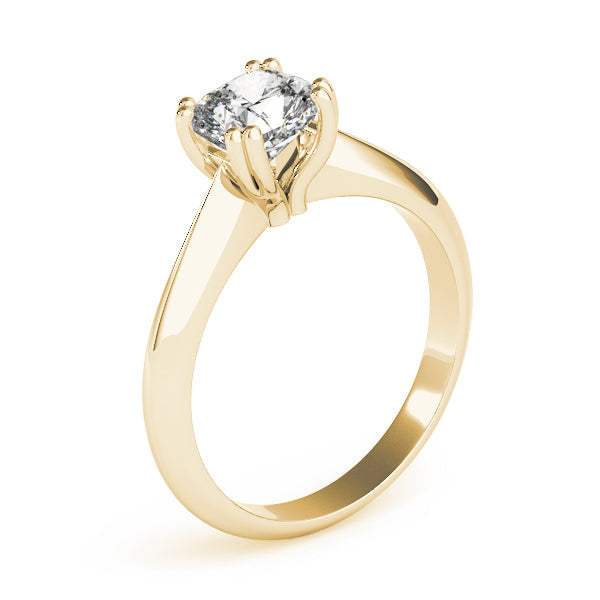 Brilliant Double Prong Engagement Ring Cushion Diamond Engagement Ring in 10K/14K gold and platinum with certified lab-grown or natural diamonds
