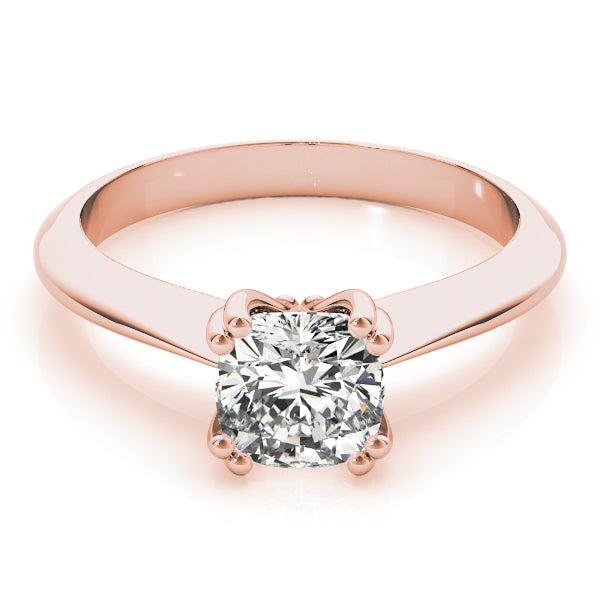 Brilliant Double Prong Engagement Ring Cushion Diamond Engagement Ring in 10K/14K gold and platinum with certified lab-grown or natural diamonds