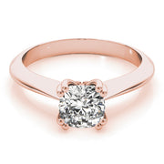Brilliant Double Prong Engagement Ring Cushion Diamond Engagement Ring in 10K/14K gold and platinum with certified lab-grown or natural diamonds