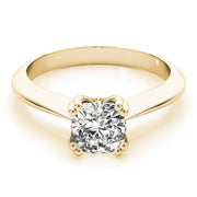 Brilliant Double Prong Engagement Ring Cushion Diamond Engagement Ring in 10K/14K gold and platinum with certified lab-grown or natural diamonds