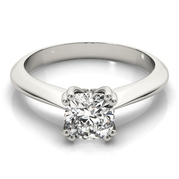 Brilliant Double Prong Engagement Ring Cushion Diamond Engagement Ring in 10K/14K gold and platinum with certified lab-grown or natural diamonds
