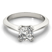 Brilliant Double Prong Engagement Ring Cushion Diamond Engagement Ring in 10K/14K gold and platinum with certified lab-grown or natural diamonds