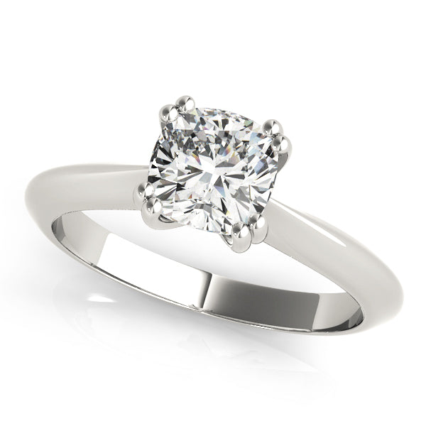 Brilliant Double Prong Engagement Ring Cushion Diamond Engagement Ring in 10K/14K gold and platinum with certified lab-grown or natural diamonds