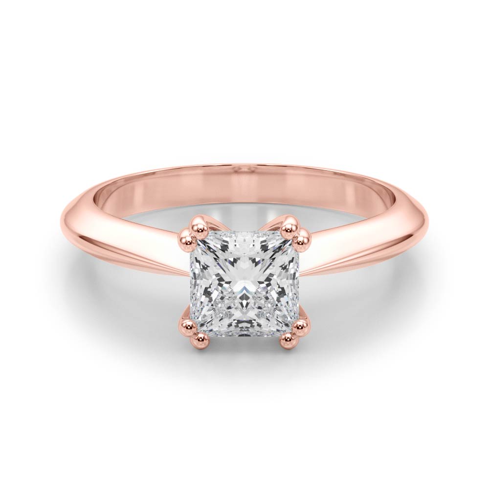 Brilliant Double Prong Engagement Ring Cushion Diamond Engagement Ring in 10K/14K gold and platinum with certified lab-grown or natural diamonds