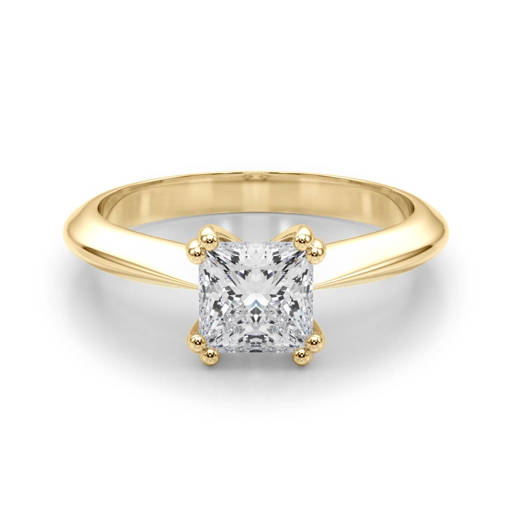 Brilliant Double Prong Engagement Ring Cushion Diamond Engagement Ring in 10K/14K gold and platinum with certified lab-grown or natural diamonds