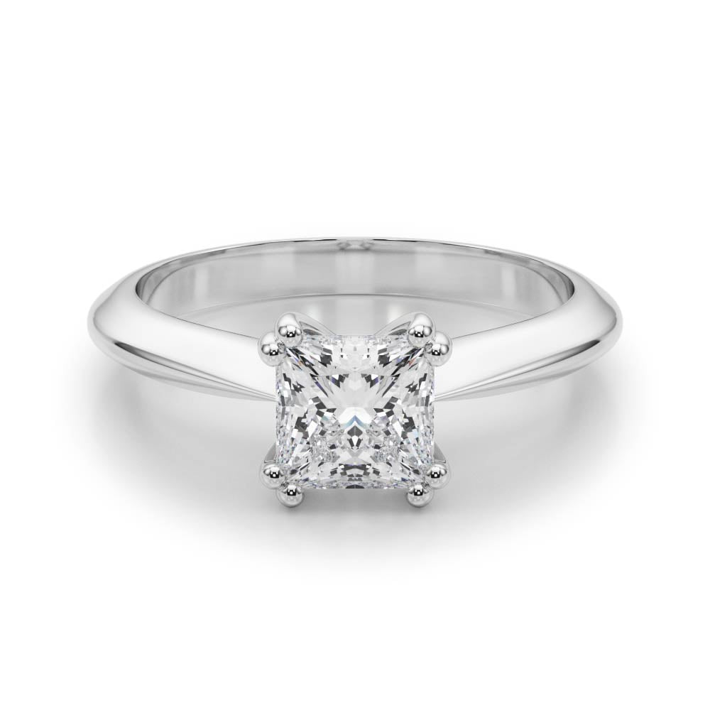 Brilliant Double Prong Engagement Ring Cushion Diamond Engagement Ring in 10K/14K gold and platinum with certified lab-grown or natural diamonds