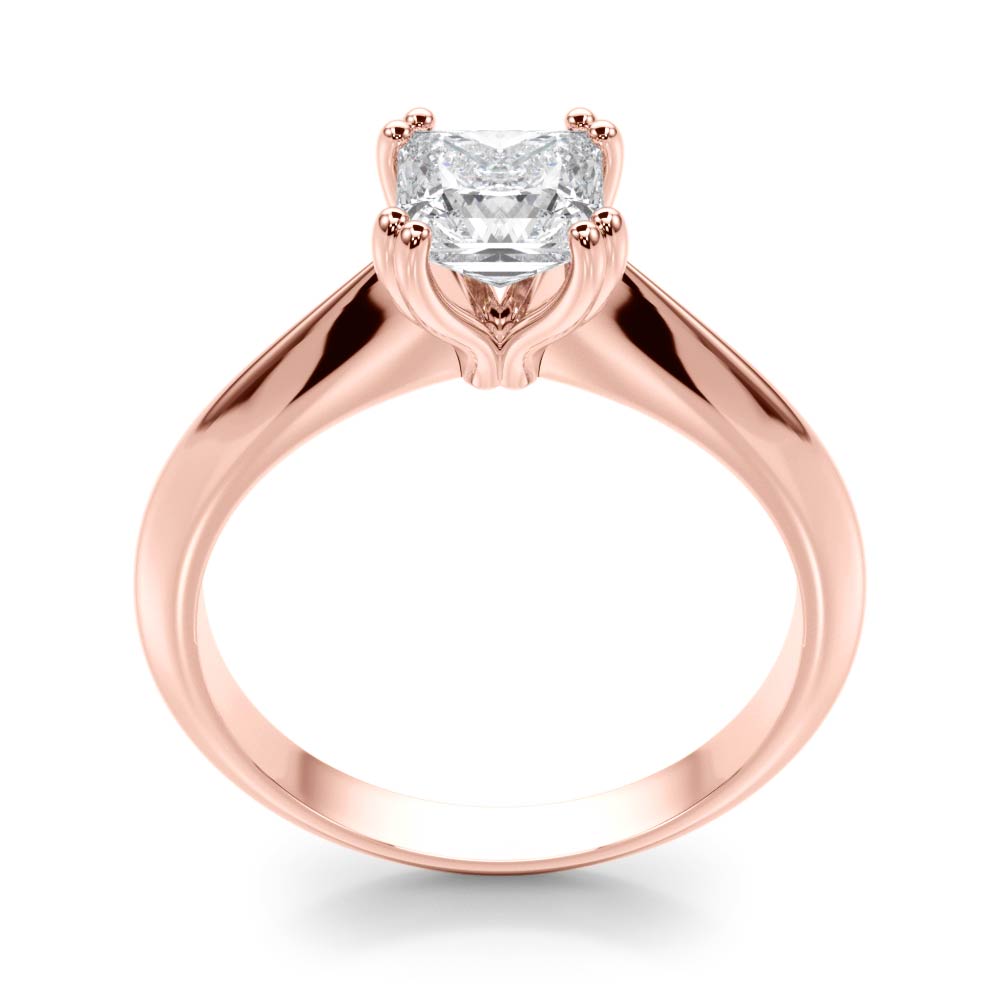 Brilliant Double Prong Engagement Ring Cushion Diamond Engagement Ring in 10K/14K gold and platinum with certified lab-grown or natural diamonds