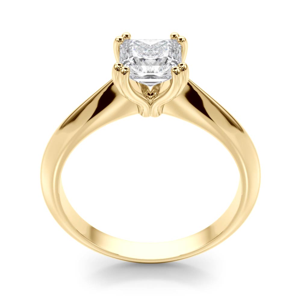 Brilliant Double Prong Engagement Ring Cushion Diamond Engagement Ring in 10K/14K gold and platinum with certified lab-grown or natural diamonds