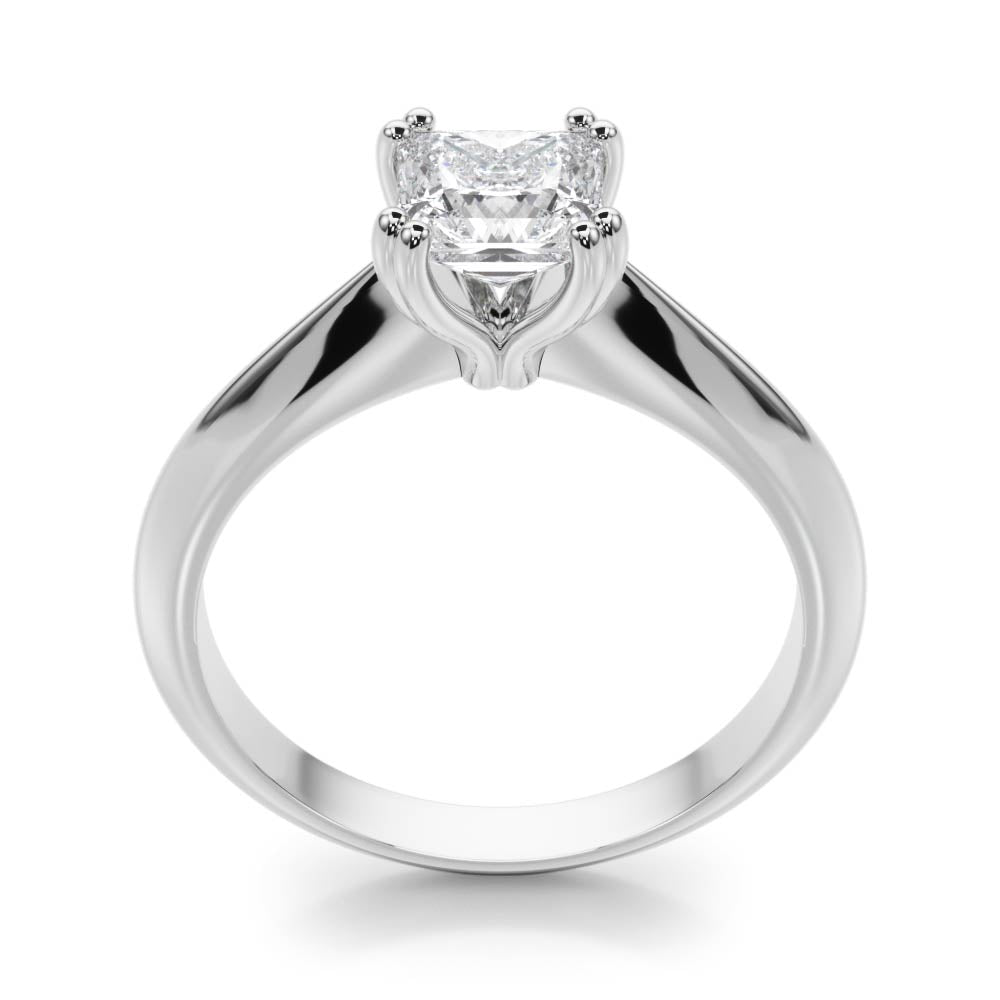 Brilliant Double Prong Engagement Ring Cushion Diamond Engagement Ring in 10K/14K gold and platinum with certified lab-grown or natural diamonds