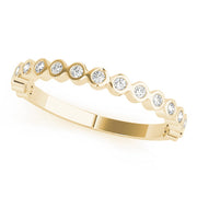 Stackable Bezel Set Half Eternity Ring in 10K/14K gold and platinum with certified lab-grown or natural diamonds