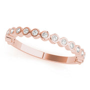 Stackable Bezel Set Half Eternity Ring in Gold & Platinum