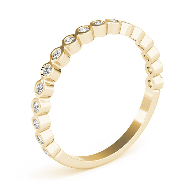 Stackable Bezel Set Half Eternity Ring in Gold & Platinum