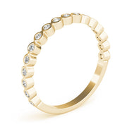 Stackable Bezel Set Half Eternity Ring in Gold & Platinum