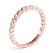 Stackable Bezel Set Half Eternity Ring in Gold & Platinum