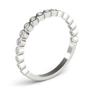 Stackable Bezel Set Half Eternity Ring in Gold & Platinum