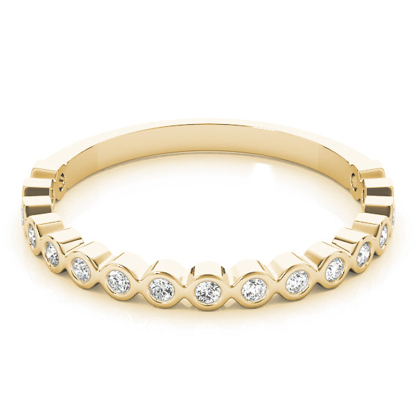 Stackable Bezel Set Half Eternity Ring in Gold & Platinum