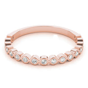 Stackable Bezel Set Half Eternity Ring in Gold & Platinum