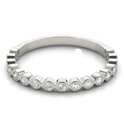 Stackable Bezel Set Half Eternity Ring in Gold & Platinum