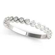 Stackable Bezel Set Half Eternity Ring in Gold & Platinum