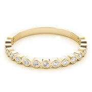 Stackable Bezel Set Half Eternity Ring in Gold & Platinum