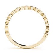 Stackable Bezel Set Half Eternity Ring in Gold & Platinum