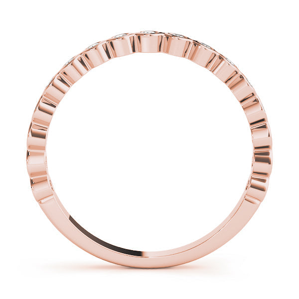 Stackable Bezel Set Half Eternity Ring in Gold & Platinum