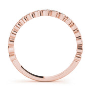 Stackable Bezel Set Half Eternity Ring in Gold & Platinum