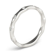 Bezel Set Stackable Half Eternity Ring in Gold & Platinum