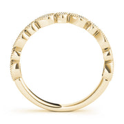 Alternating Pear & Round Diamond Half Eternity Ring in Gold & Platinum
