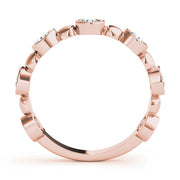 Bezel Set Stackable Half Eternity Ring in Gold & Platinum