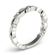 Nature Inspired Stackable Half Eternity Ring in Gold & Platinum