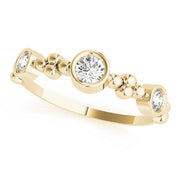 Stackable Half Eternity Ring in 10K/14K gold and platinum with certified lab-grown or natural diamonds