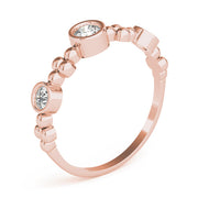 Stackable Half Eternity Ring in Gold & Platinum