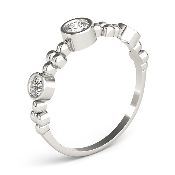 Stackable Half Eternity Ring in Gold & Platinum