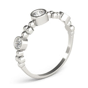 Stackable Half Eternity Ring in Gold & Platinum