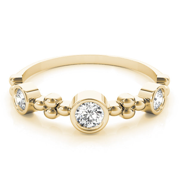 Stackable Half Eternity Ring in Gold & Platinum