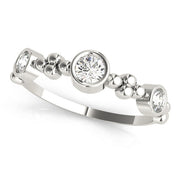 Stackable Half Eternity Ring in Gold & Platinum