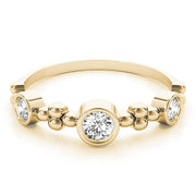 Stackable Half Eternity Ring in Gold & Platinum