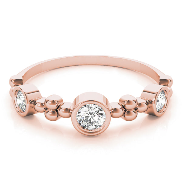 Stackable Half Eternity Ring in Gold & Platinum