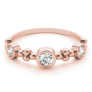 Stackable Half Eternity Ring in Gold & Platinum