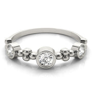 Stackable Half Eternity Ring in Gold & Platinum