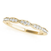 Vintage Inspired Half Eternity Ring in 10K/14K gold and platinum with certified lab-grown or natural diamonds