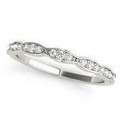 Vintage Inspired Half Eternity Ring in Gold & Platinum