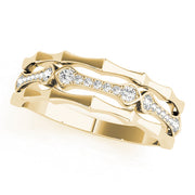 Diamond Half Eternity Ring in 10K/14K gold and platinum with certified lab-grown or natural diamonds