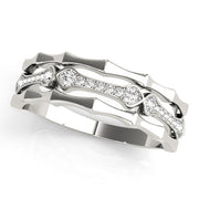 Diamond Half Eternity Ring in Gold & Platinum