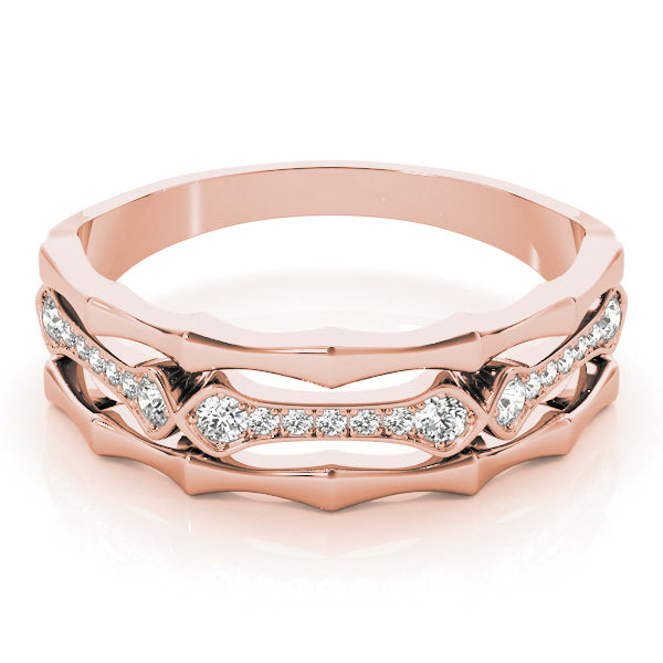 Diamond Half Eternity Ring in Gold & Platinum