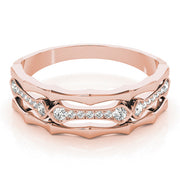 Diamond Half Eternity Ring in Gold & Platinum