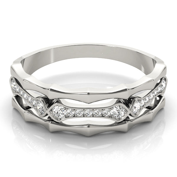 Diamond Half Eternity Ring in Gold & Platinum