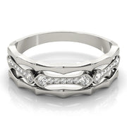 Diamond Half Eternity Ring in Gold & Platinum