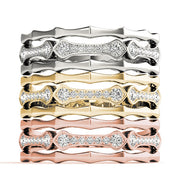 Diamond Half Eternity Ring in Gold & Platinum